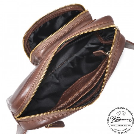 Мужская кожаная сумка "Серж" (коричневая)